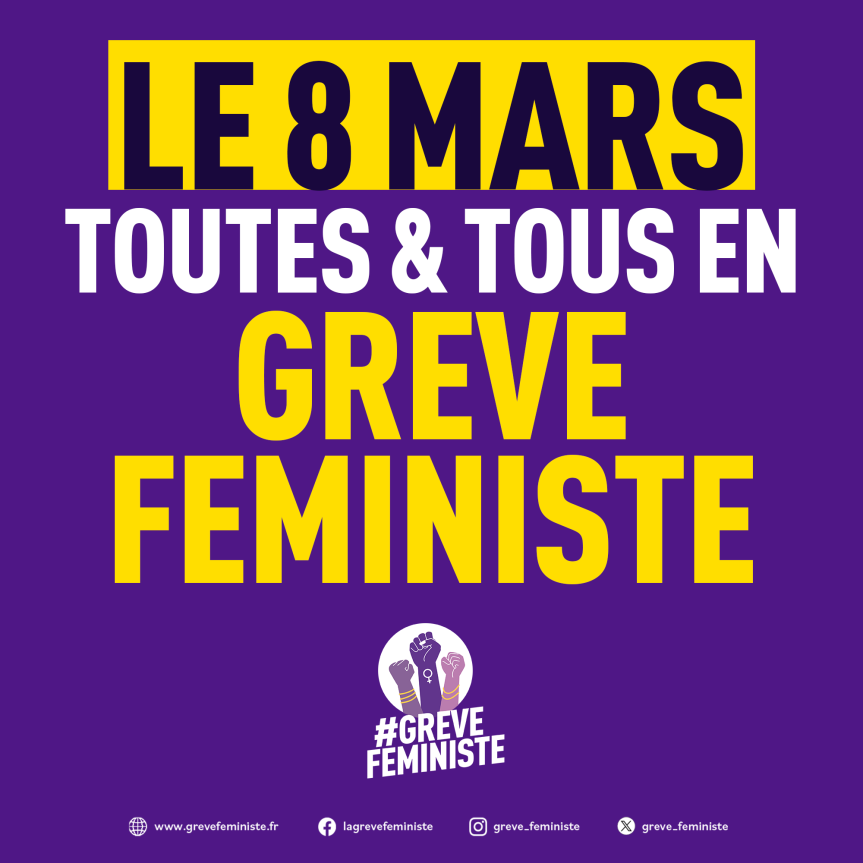 8 mars 2024 – face aux attaques du gouvernement, des droites et extrême-droite, partout les femmes résistent – Grève féministe !